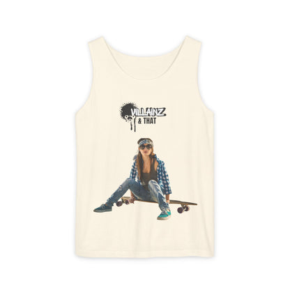 Skateboard Girl Tank Top — "Villainz & That" Graphic Vest