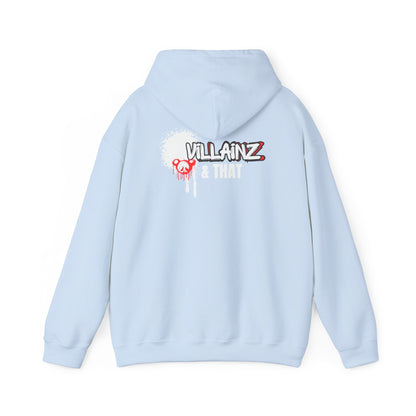 LIMITED EDITION**  DJ Hoodie —  Graphic Pullover with 'VILLAINZ & THAT' Back Print