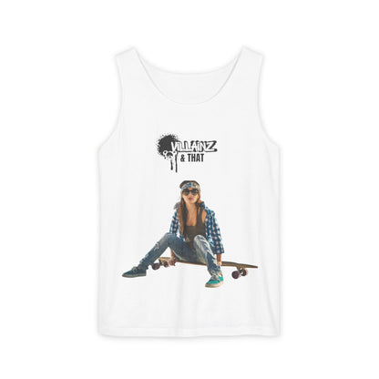 Skateboard Girl Tank Top — "Villainz & That" Graphic Vest