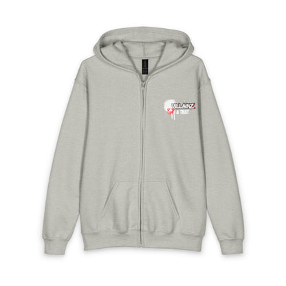 Youth Gorilla Head Zipped Hoodie — Kids Music-Lover Zip-Up with Headphones Graphic