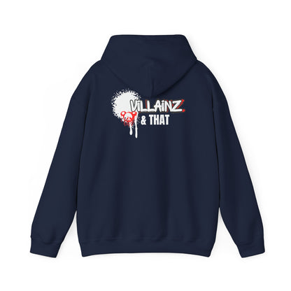 LIMITED EDITION**  DJ Hoodie —  Graphic Pullover with 'VILLAINZ & THAT' Back Print