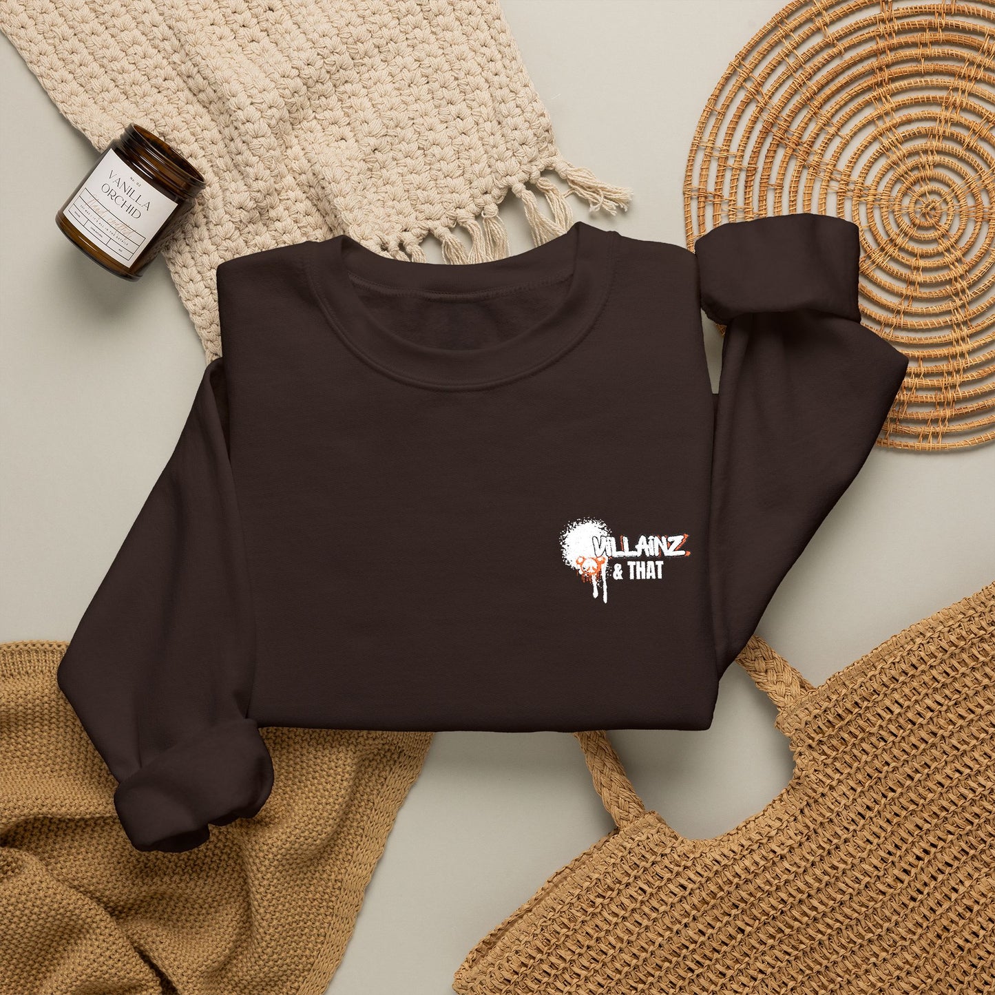 Crewneck Sweatshirt — Small Floral Graphic "You Are Loved"