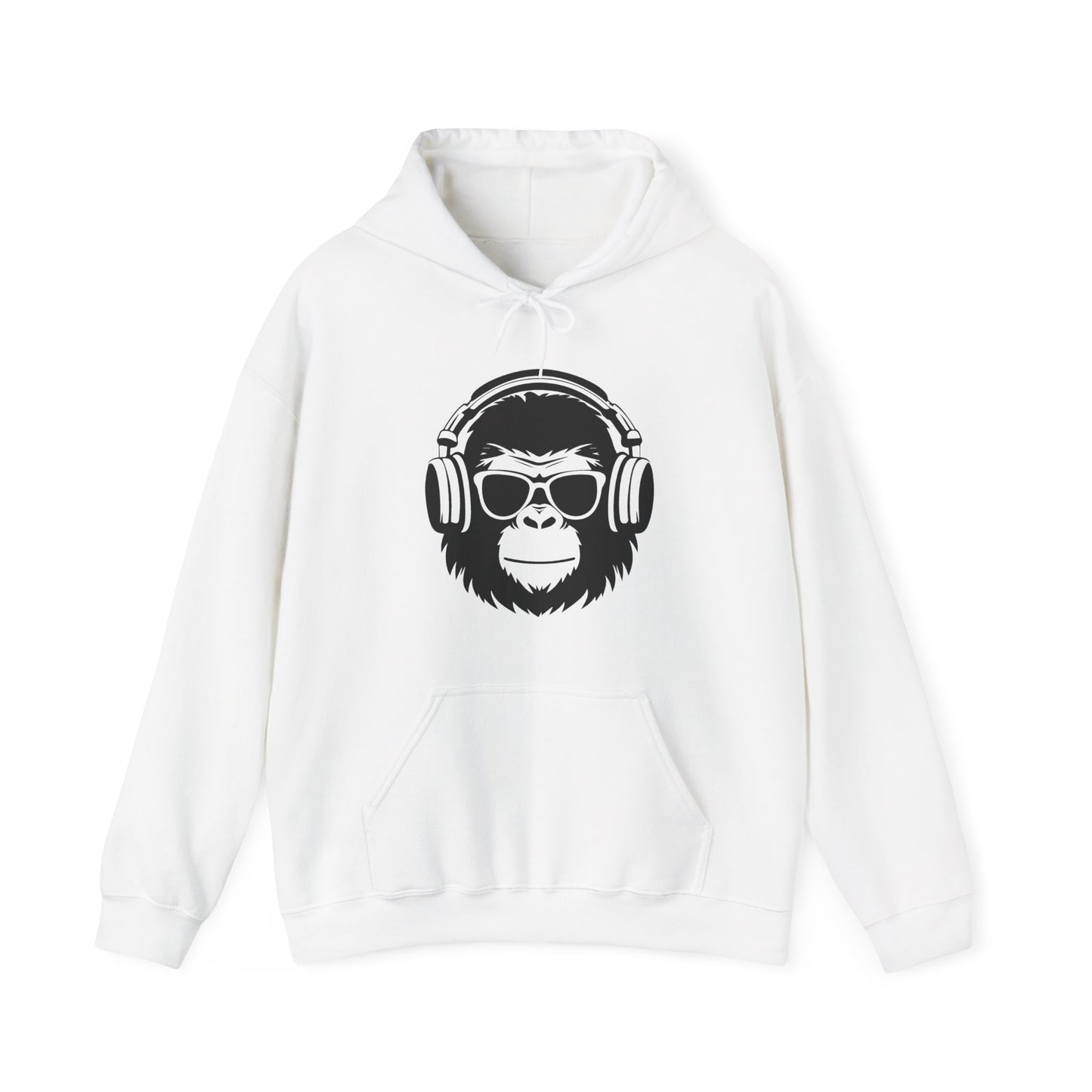 Monkey DJ Hoodie —  Graphic Pullover with 'VILLAINZ & THAT' Back Print