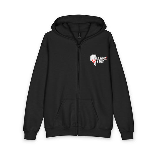 Youth Gorilla Head Zipped Hoodie — Kids Music-Lover Zip-Up with Headphones Graphic