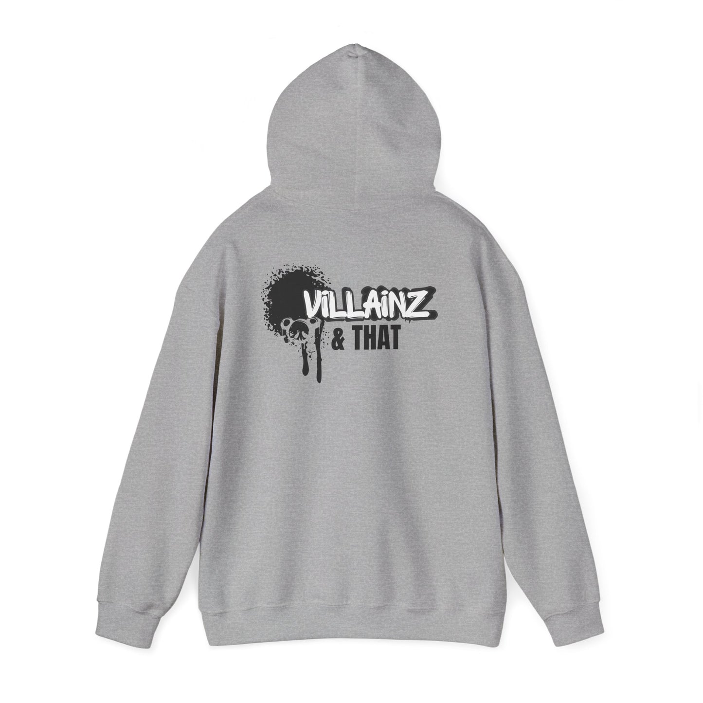 Monkey DJ Hoodie —  Graphic Pullover with 'VILLAINZ & THAT' Back Print