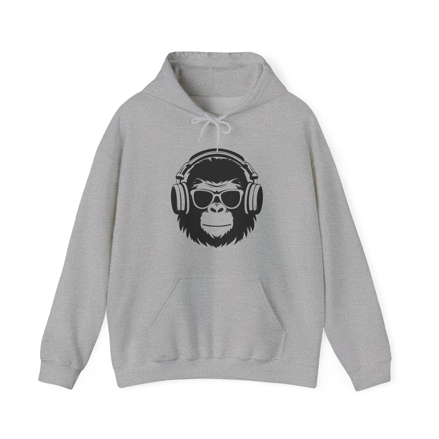 Monkey DJ Hoodie —  Graphic Pullover with 'VILLAINZ & THAT' Back Print