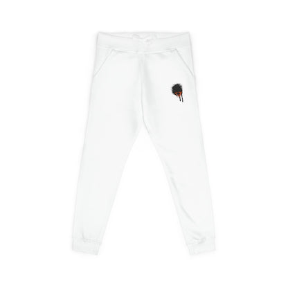 Embroidered Rose Skull Fleece Sweatpants — Gothic Floral Joggers