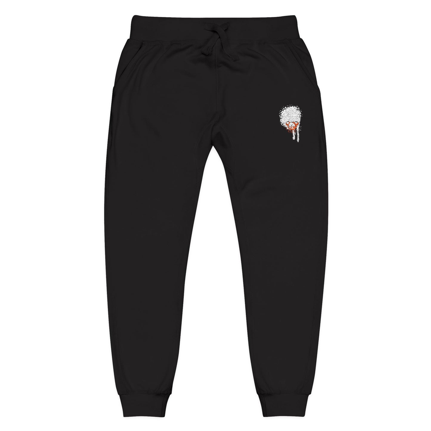 Darkside Skull Fleece Sweatpants — Gothic Floral Joggers