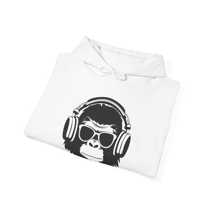 Monkey DJ Hoodie —  Graphic Pullover with 'VILLAINZ & THAT' Back Print