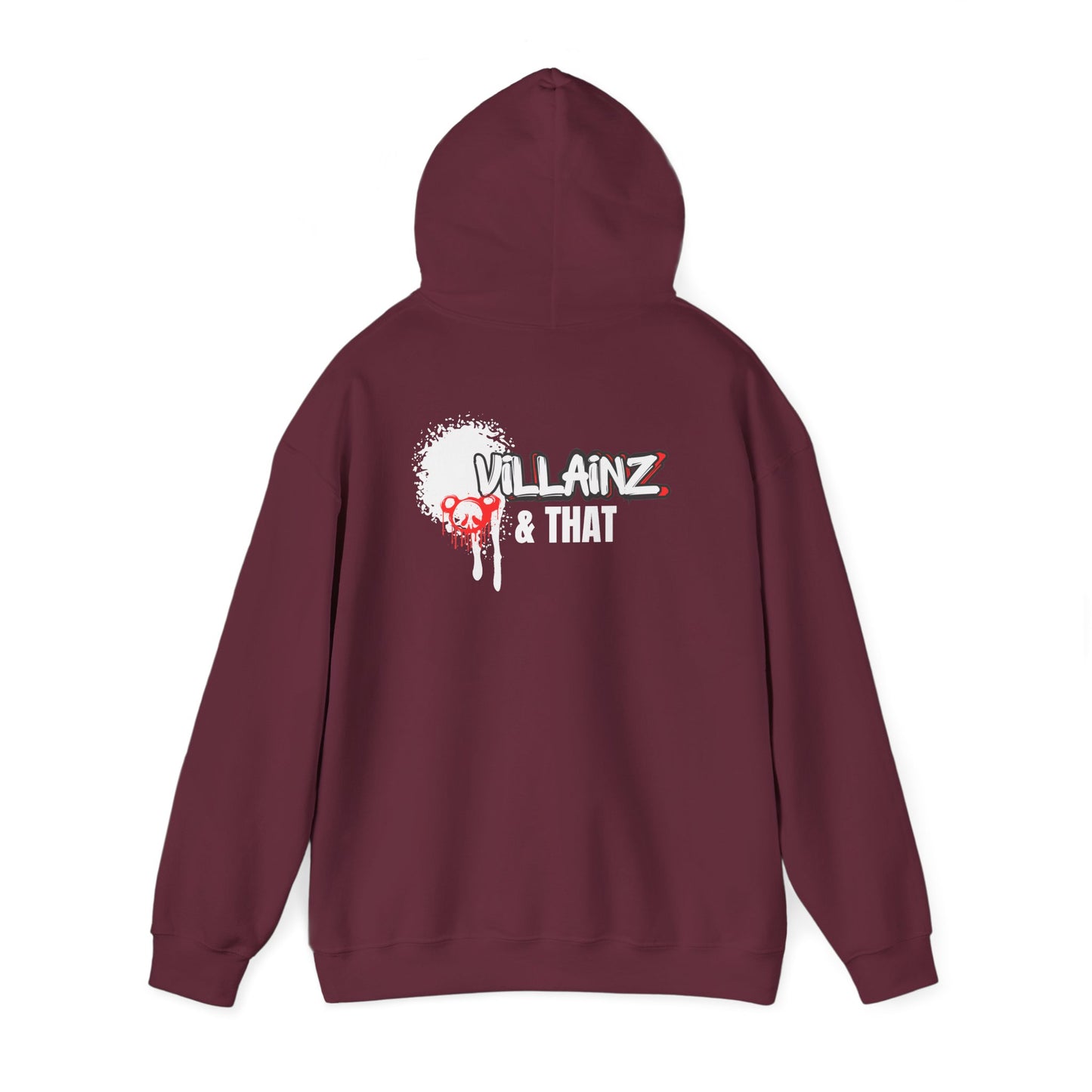 LIMITED EDITION**  DJ Hoodie —  Graphic Pullover with 'VILLAINZ & THAT' Back Print