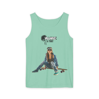 Skateboard Girl Tank Top — "Villainz & That" Graphic Vest