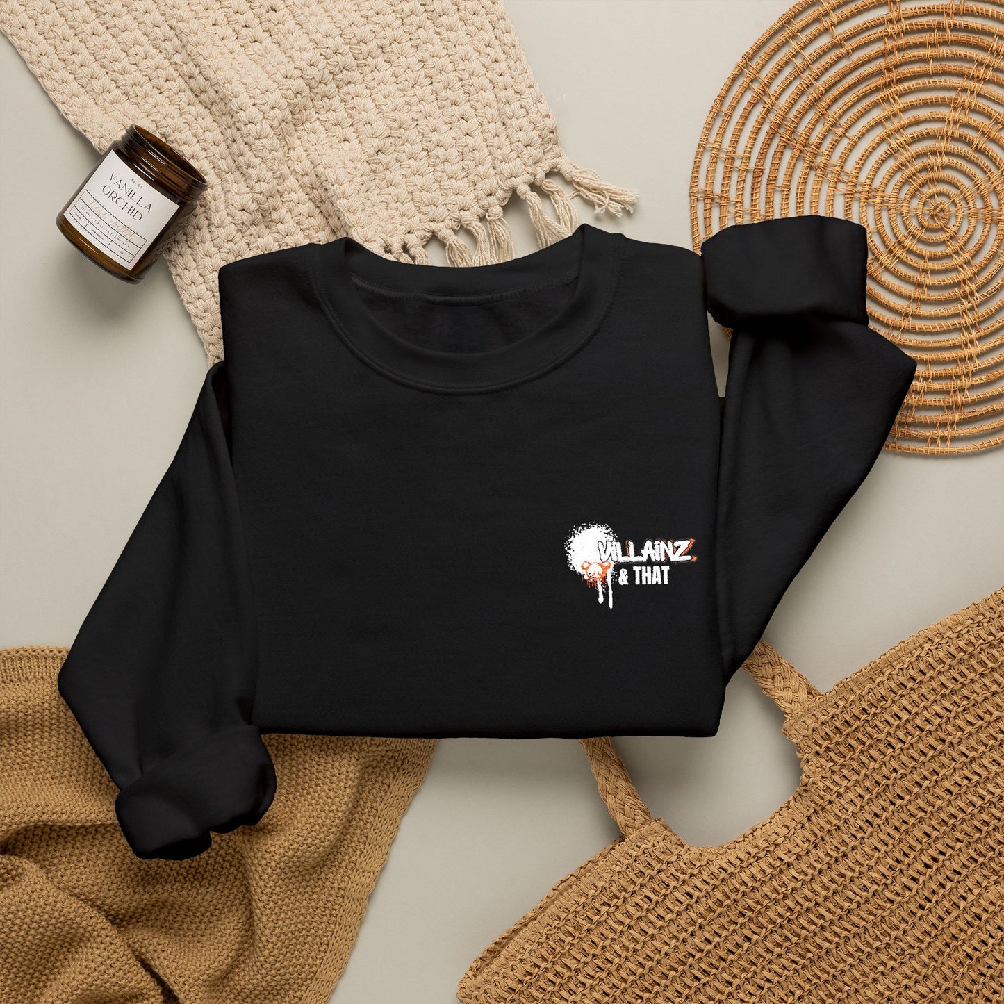Crewneck Sweatshirt — Small Floral Graphic "You Are Loved"
