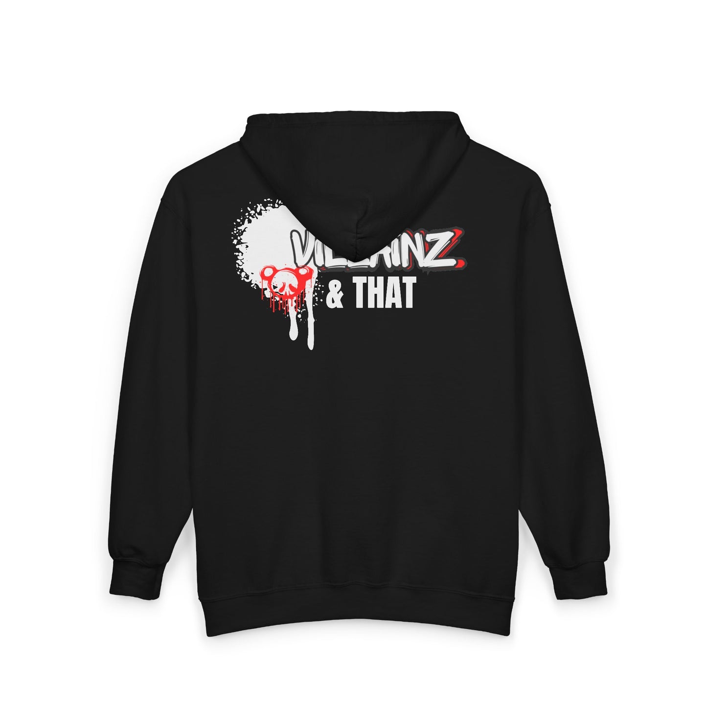 Villainz & That Zip-Up Hoodie — Gothic Streetwear Full-Zip Hooded Sweatshirt
