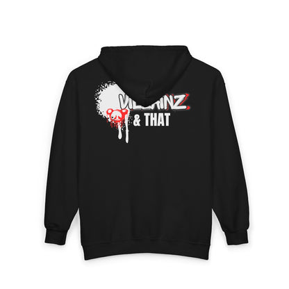 Villainz & That Zip-Up Hoodie — Gothic Streetwear Full-Zip Hooded Sweatshirt