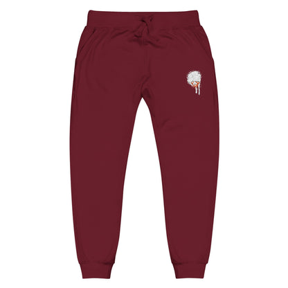 Darkside Skull Fleece Sweatpants — Gothic Floral Joggers