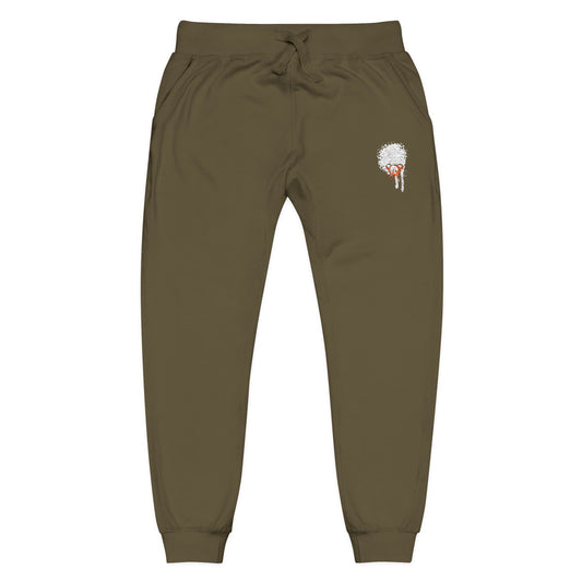 Darkside Skull Fleece Sweatpants — Gothic Floral Joggers