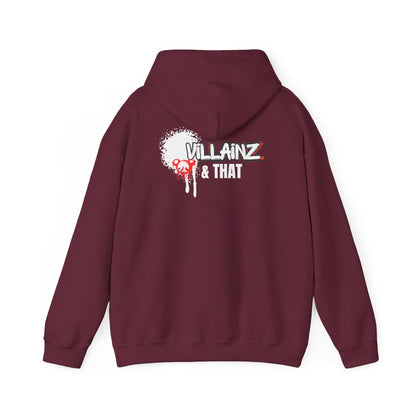 LIMITED EDITION**  DJ Hoodie —  Graphic Pullover with 'VILLAINZ & THAT' Back Print
