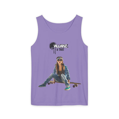 Skateboard Girl Tank Top — "Villainz & That" Graphic Vest