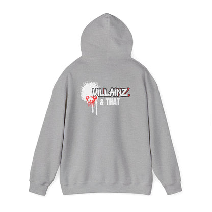 LIMITED EDITION**  DJ Hoodie —  Graphic Pullover with 'VILLAINZ & THAT' Back Print