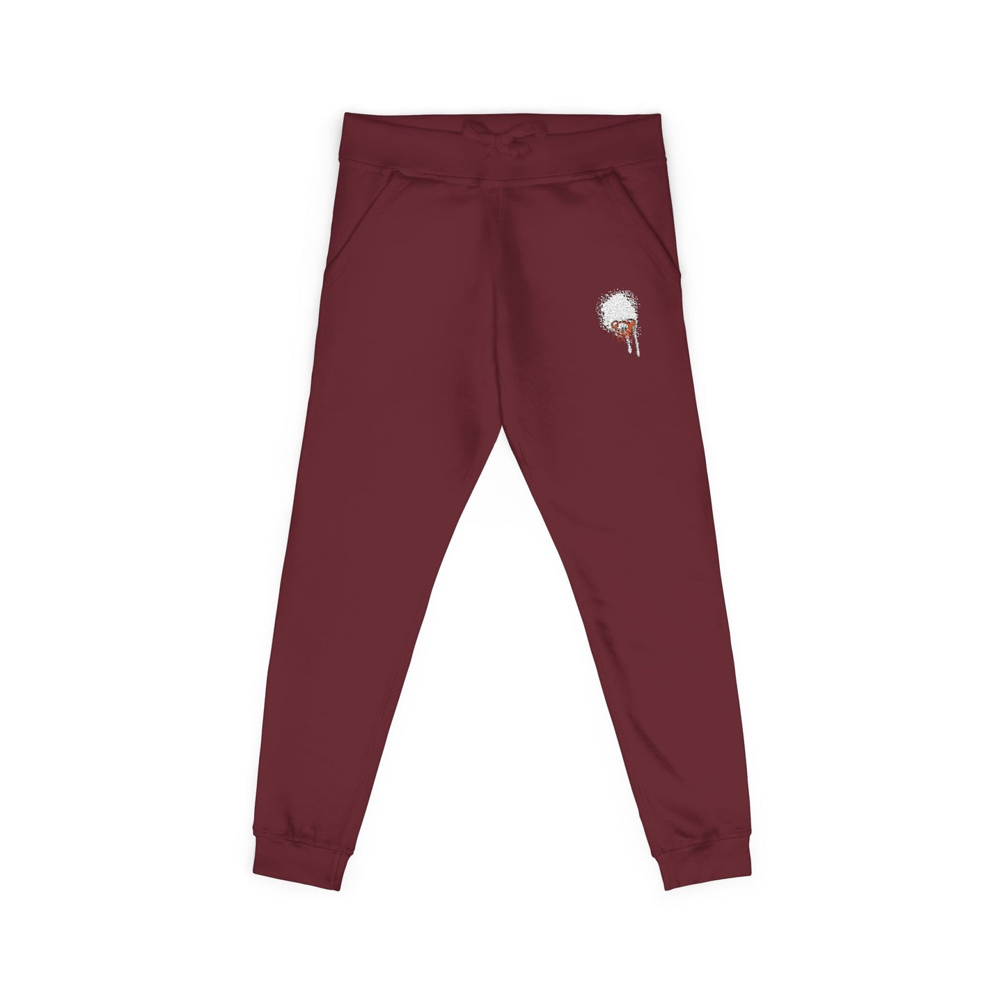 Darkside Skull Fleece Sweatpants — Gothic Floral Joggers