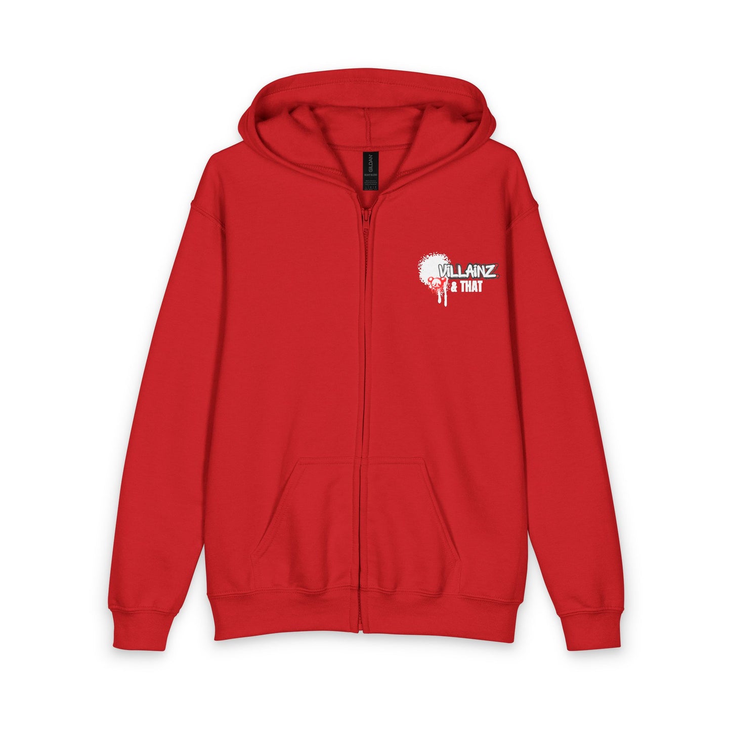Youth Gorilla Head Zipped Hoodie — Kids Music-Lover Zip-Up with Headphones Graphic