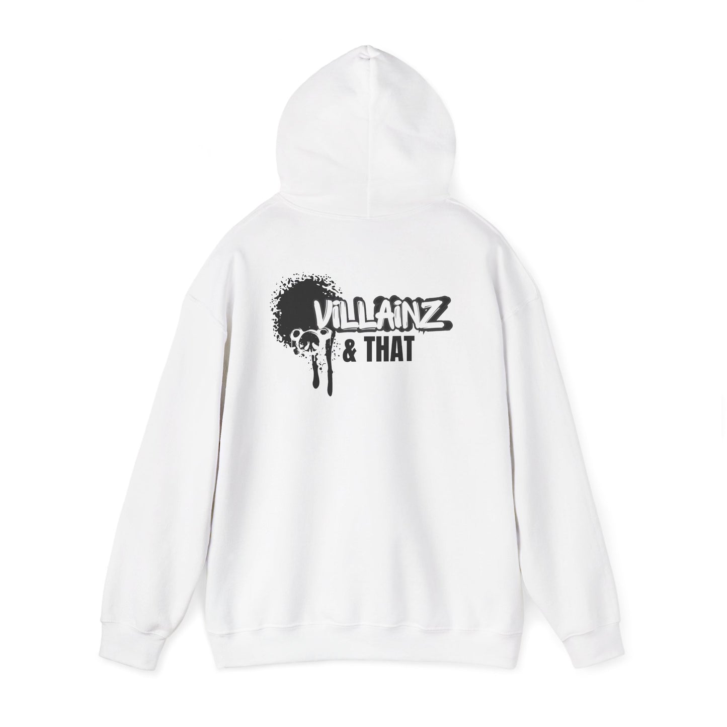 Monkey DJ Hoodie —  Graphic Pullover with 'VILLAINZ & THAT' Back Print