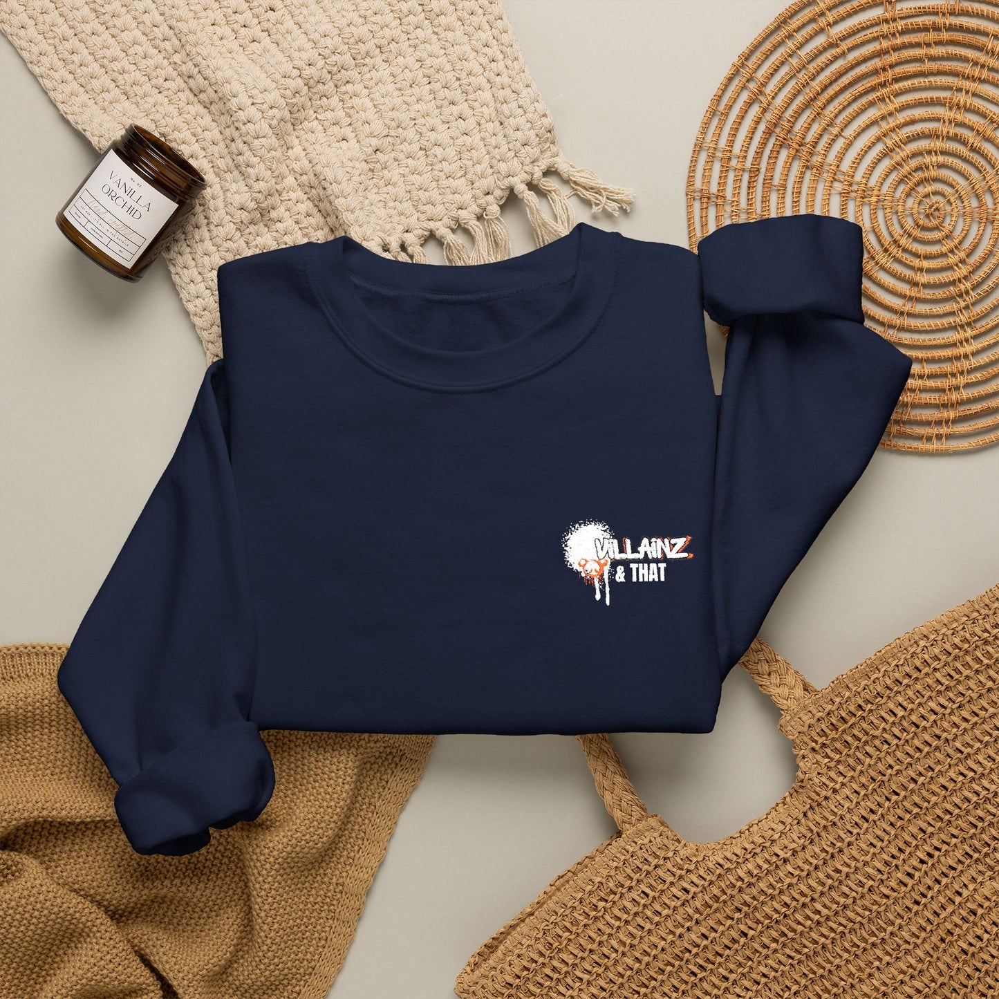 Crewneck Sweatshirt — Small Floral Graphic "You Are Loved"