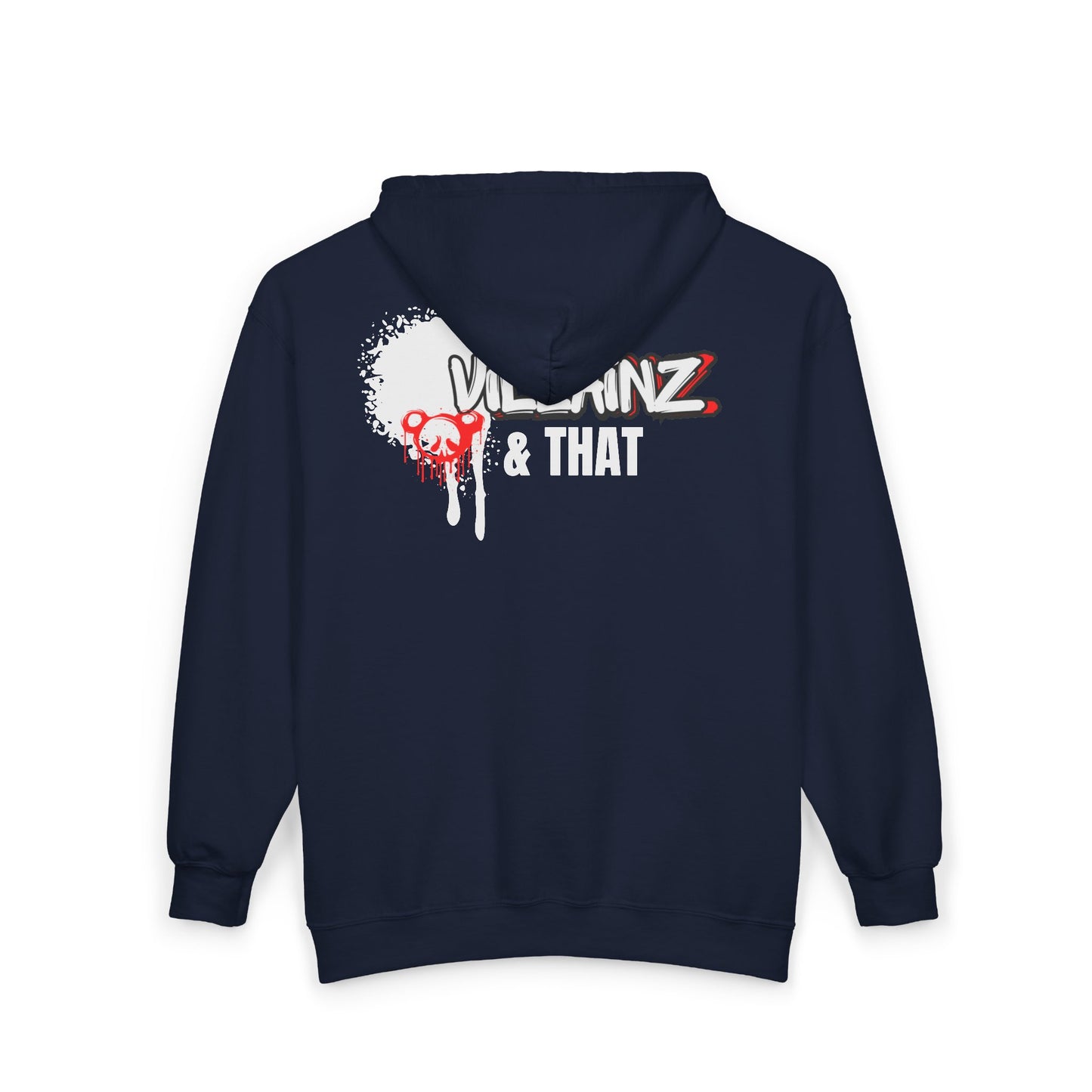 Villainz & That Zip-Up Hoodie — Gothic Streetwear Full-Zip Hooded Sweatshirt