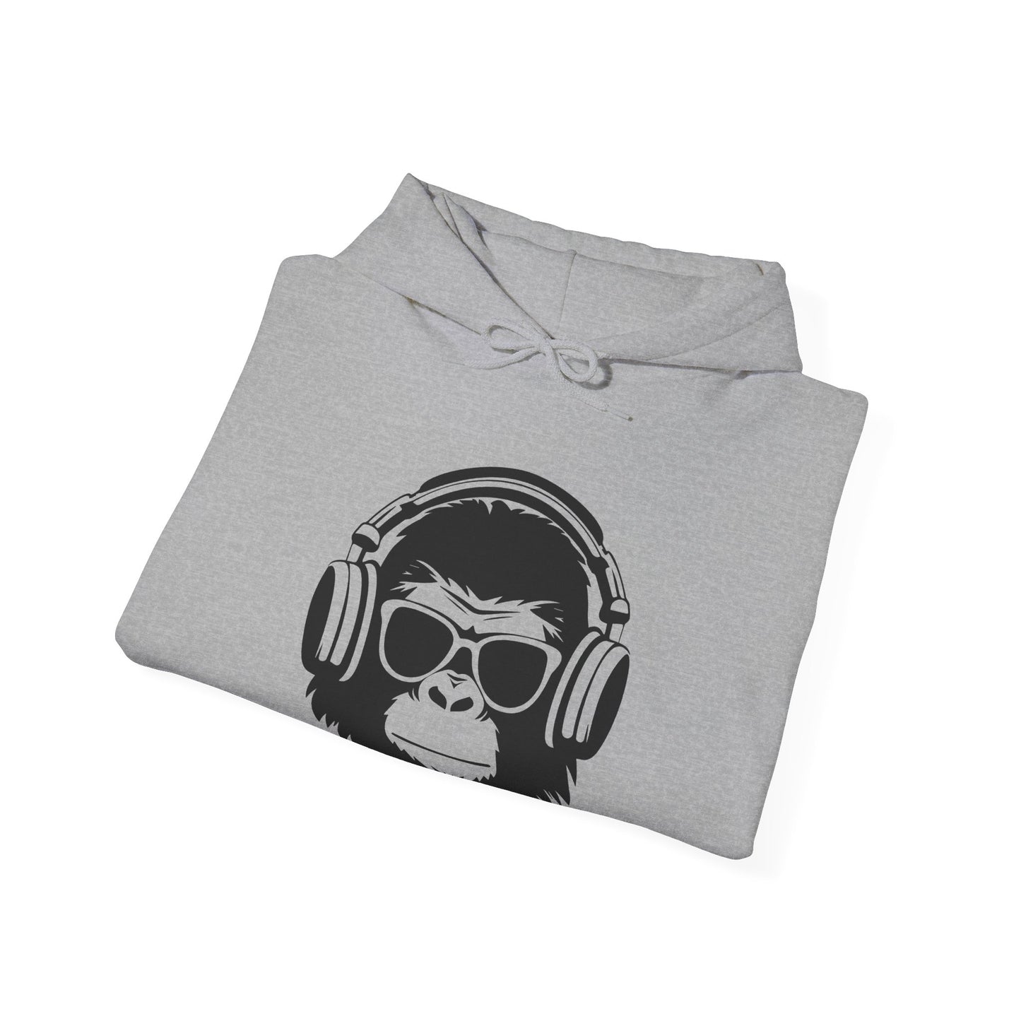 Monkey DJ Hoodie —  Graphic Pullover with 'VILLAINZ & THAT' Back Print
