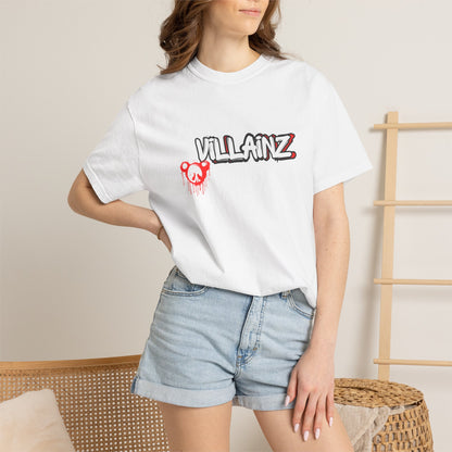 T-Shirt — 'VILLAINZ' Graffiti Heart Streetwear Tee