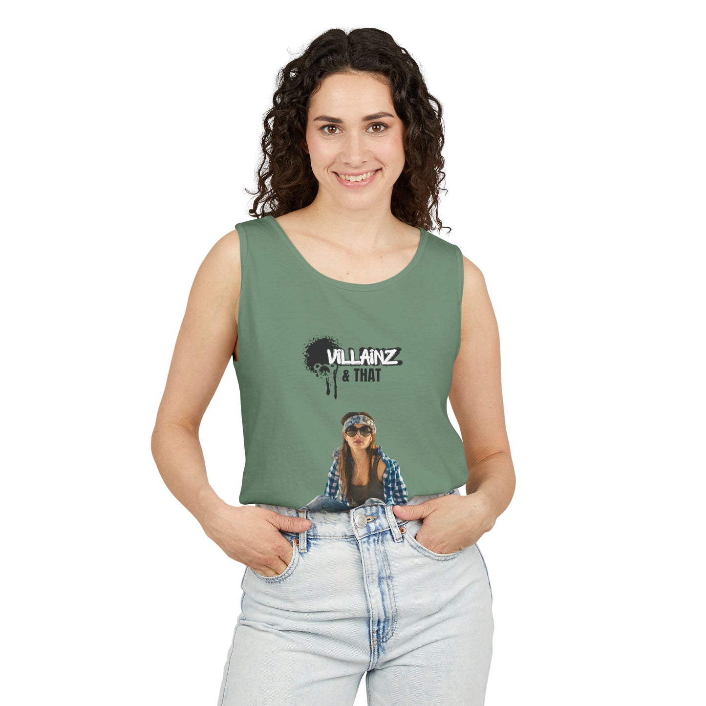 Skateboard Girl Tank Top — "Villainz & That" Graphic Vest