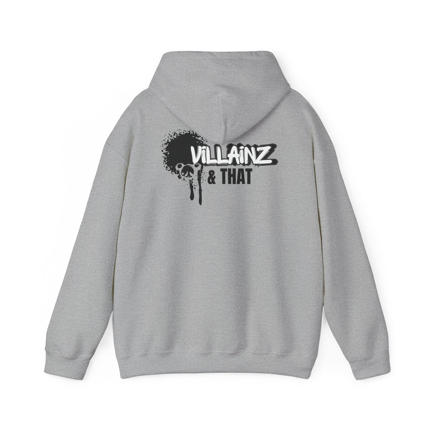 Monkey DJ Hoodie —  Graphic Pullover with 'VILLAINZ & THAT' Back Print