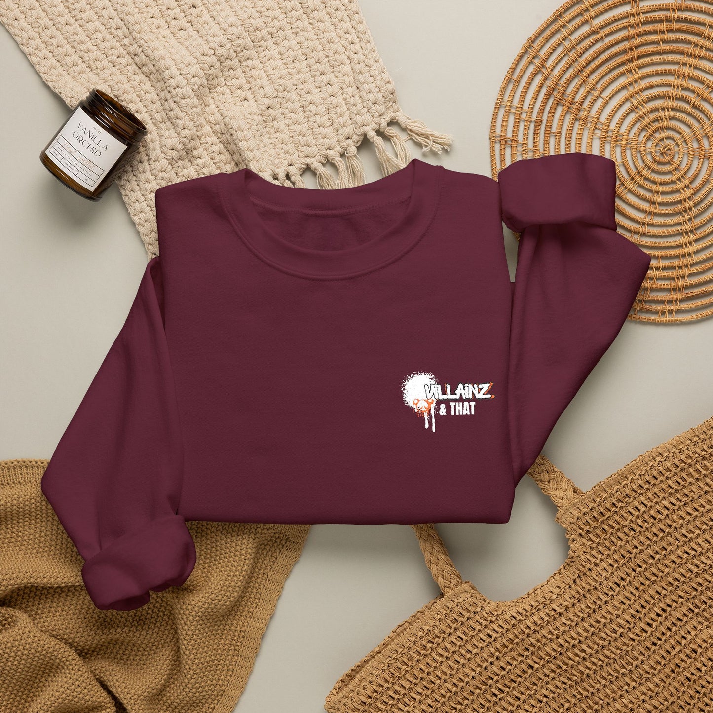 Crewneck Sweatshirt — Small Floral Graphic "You Are Loved"
