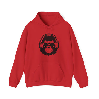 Monkey DJ Hoodie —  Graphic Pullover with 'VILLAINZ & THAT' Back Print
