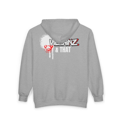 Villainz & That Zip-Up Hoodie — Gothic Streetwear Full-Zip Hooded Sweatshirt