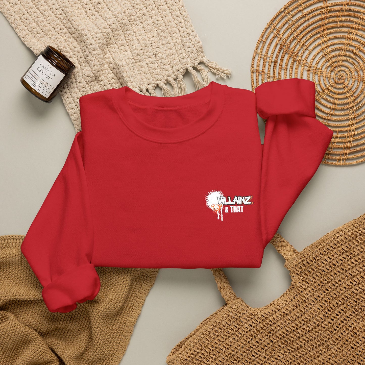 Crewneck Sweatshirt — Small Floral Graphic "You Are Loved"