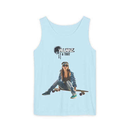 Skateboard Girl Tank Top — "Villainz & That" Graphic Vest