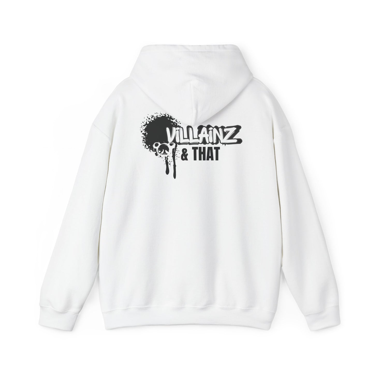 Monkey DJ Hoodie —  Graphic Pullover with 'VILLAINZ & THAT' Back Print