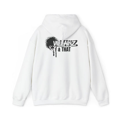 Monkey DJ Hoodie —  Graphic Pullover with 'VILLAINZ & THAT' Back Print