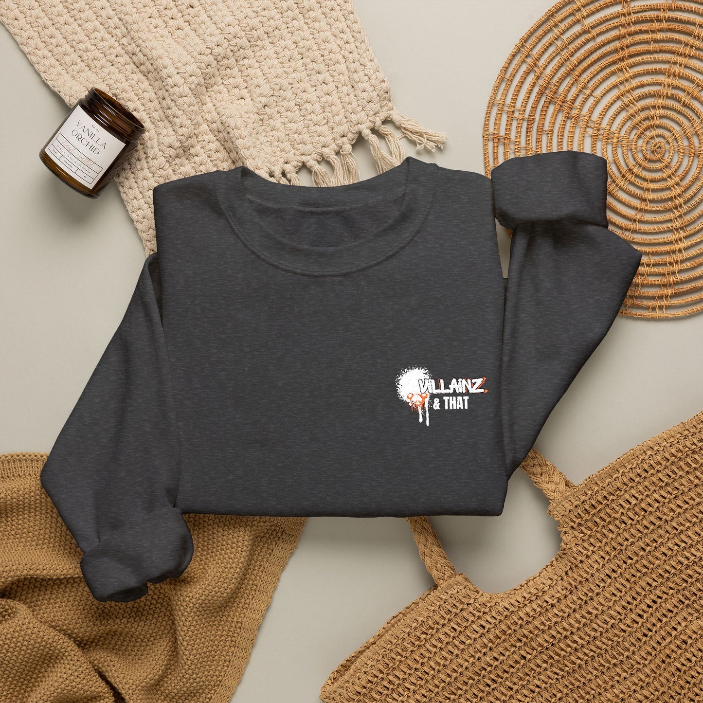 Crewneck Sweatshirt — Small Floral Graphic "You Are Loved"
