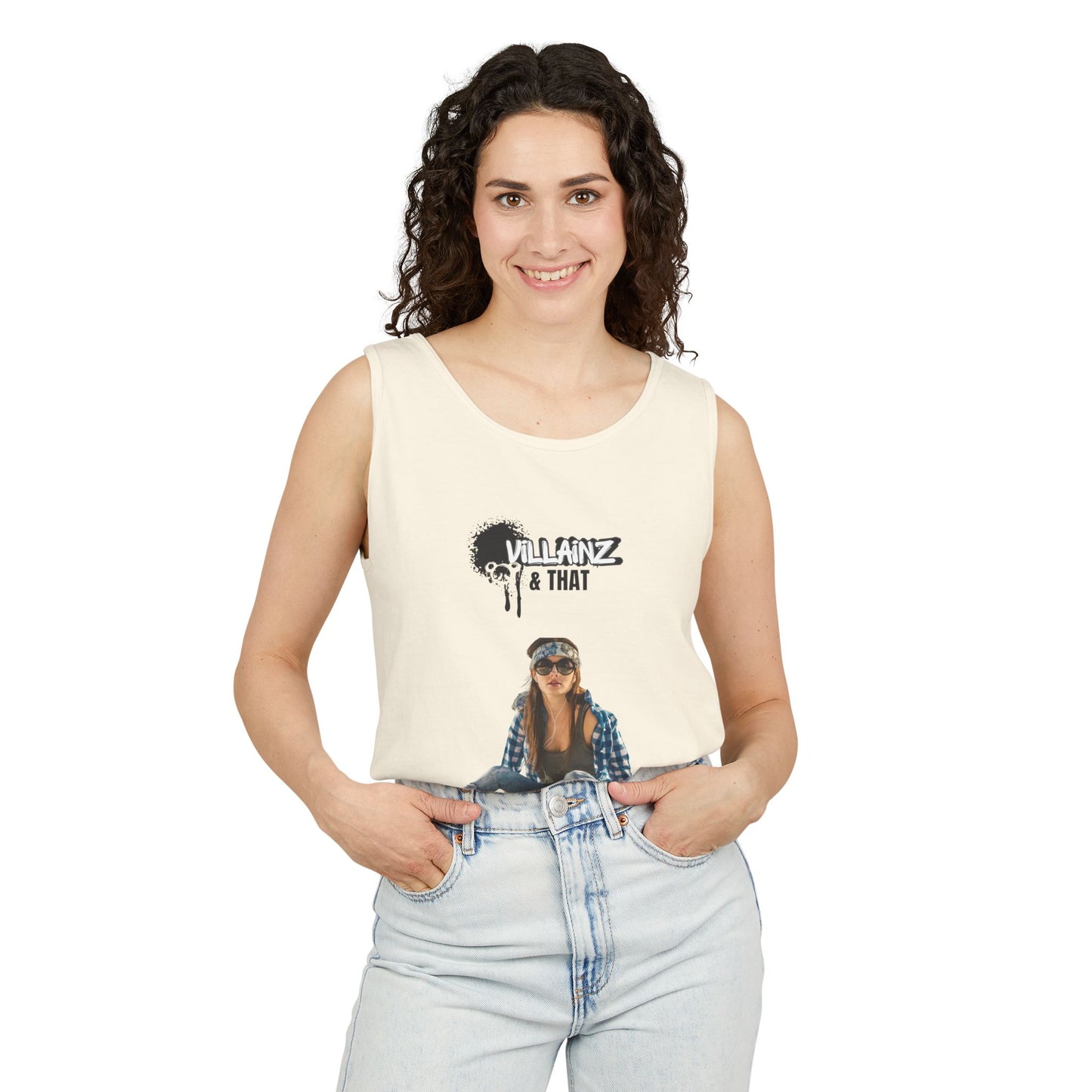 Skateboard Girl Tank Top — "Villainz & That" Graphic Vest